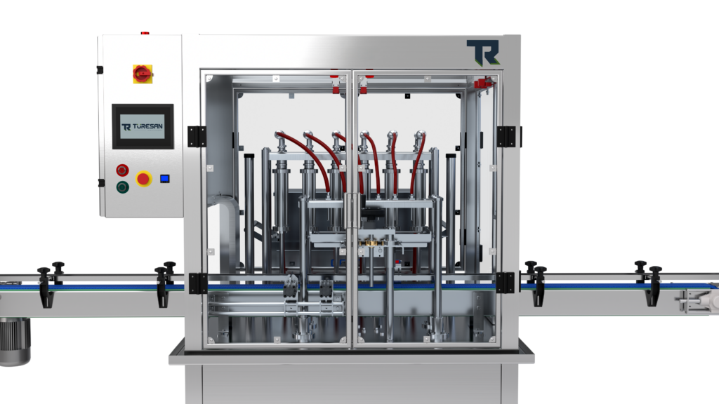 Konveyörlü Sistem Lineer Sıvı Dolum Makinesi 7